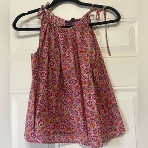 NWT JCrew Pink Floral Tie-Shoulder Tank Top